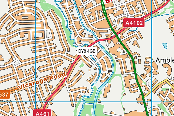 DY8 4GB map - OS VectorMap District (Ordnance Survey)