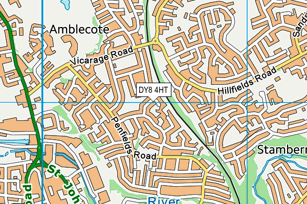 DY8 4HT map - OS VectorMap District (Ordnance Survey)