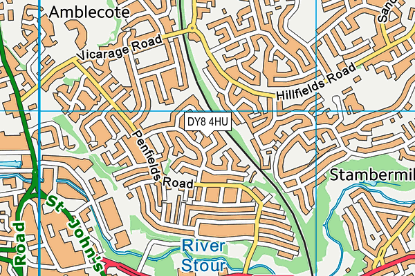 DY8 4HU map - OS VectorMap District (Ordnance Survey)