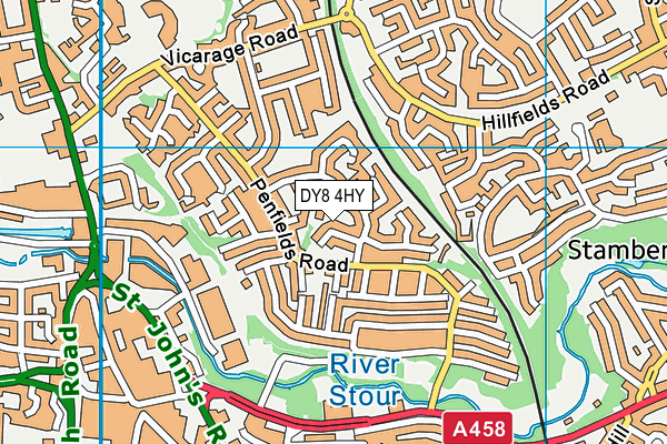 DY8 4HY map - OS VectorMap District (Ordnance Survey)