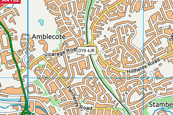 DY8 4JR map - OS VectorMap District (Ordnance Survey)