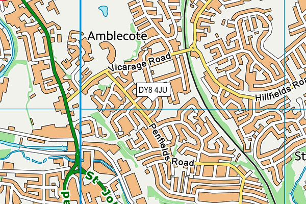 DY8 4JU map - OS VectorMap District (Ordnance Survey)