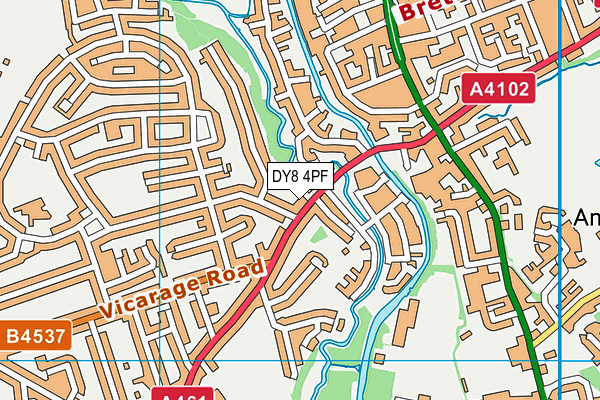 DY8 4PF map - OS VectorMap District (Ordnance Survey)