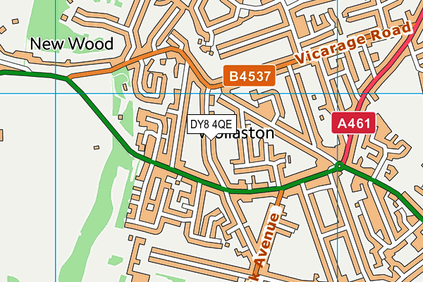 DY8 4QE map - OS VectorMap District (Ordnance Survey)