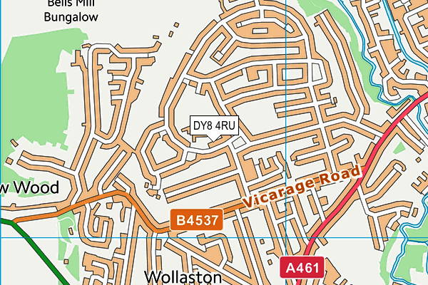 DY8 4RU map - OS VectorMap District (Ordnance Survey)