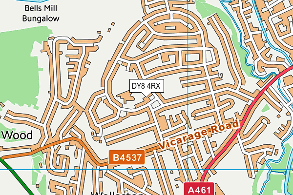 DY8 4RX map - OS VectorMap District (Ordnance Survey)