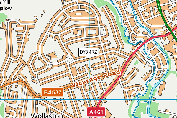 DY8 4RZ map - OS VectorMap District (Ordnance Survey)