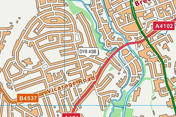 DY8 4SB map - OS VectorMap District (Ordnance Survey)