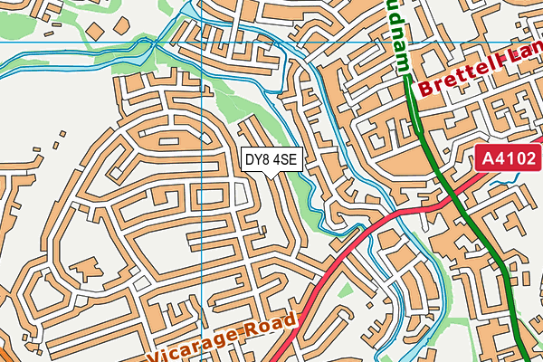 DY8 4SE map - OS VectorMap District (Ordnance Survey)