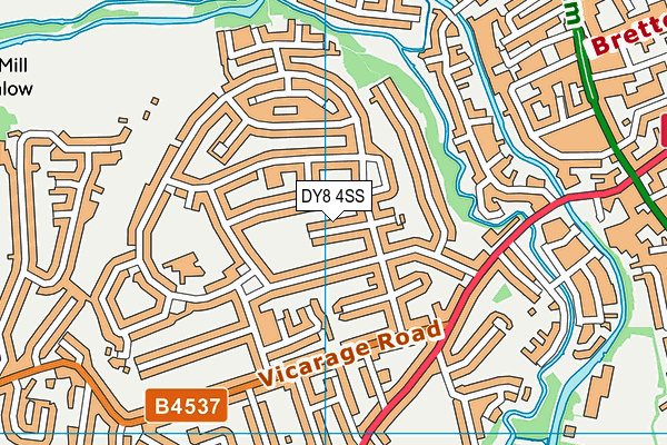 DY8 4SS map - OS VectorMap District (Ordnance Survey)