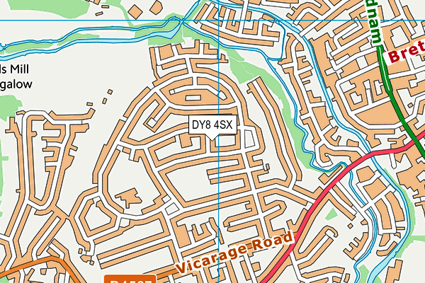 DY8 4SX map - OS VectorMap District (Ordnance Survey)