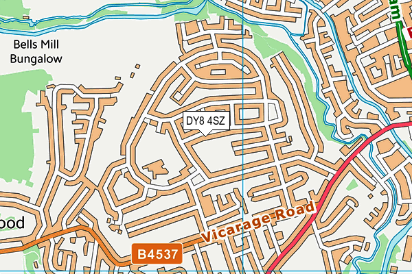 DY8 4SZ map - OS VectorMap District (Ordnance Survey)