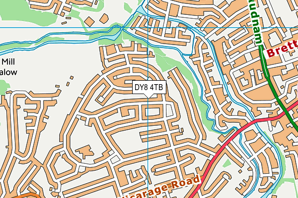 DY8 4TB map - OS VectorMap District (Ordnance Survey)