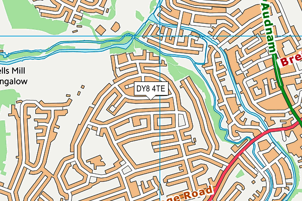 DY8 4TE map - OS VectorMap District (Ordnance Survey)