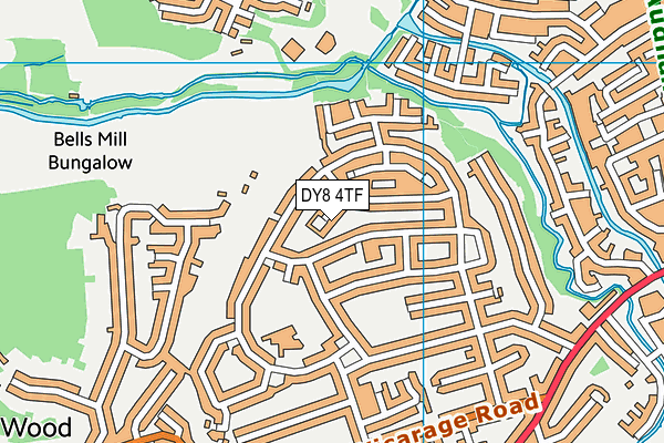 DY8 4TF map - OS VectorMap District (Ordnance Survey)
