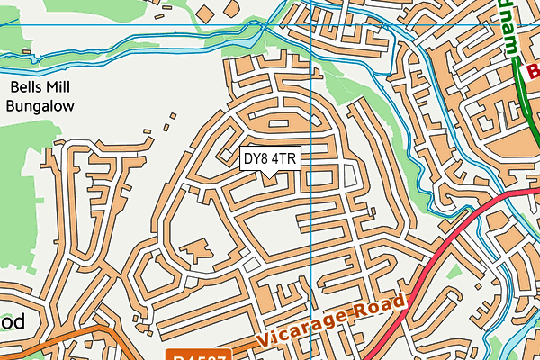 DY8 4TR map - OS VectorMap District (Ordnance Survey)