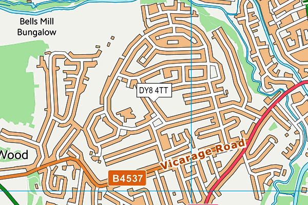 DY8 4TT map - OS VectorMap District (Ordnance Survey)