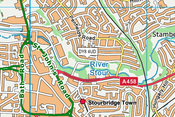 DY8 4UD map - OS VectorMap District (Ordnance Survey)