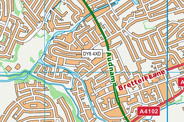 DY8 4XD map - OS VectorMap District (Ordnance Survey)