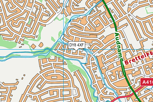 DY8 4XF map - OS VectorMap District (Ordnance Survey)