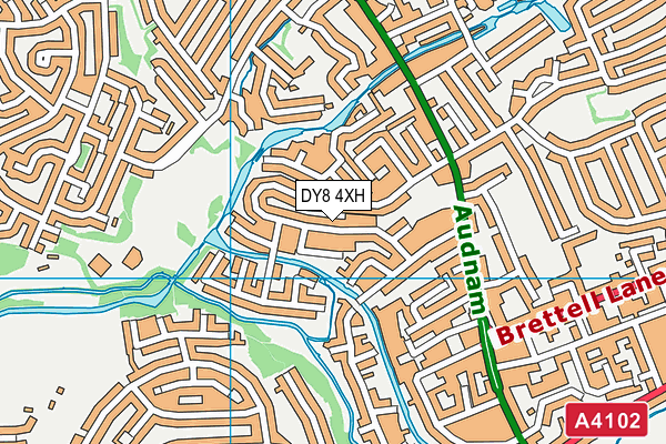 DY8 4XH map - OS VectorMap District (Ordnance Survey)