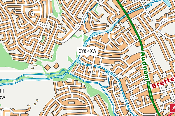 DY8 4XW map - OS VectorMap District (Ordnance Survey)