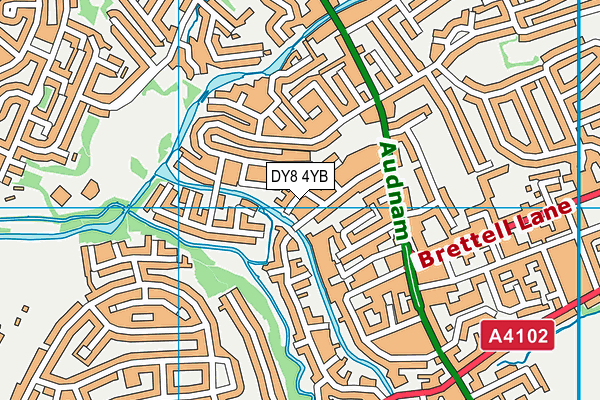 DY8 4YB map - OS VectorMap District (Ordnance Survey)