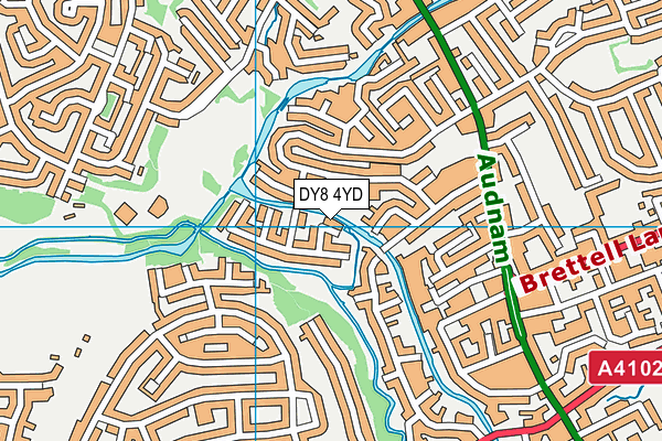 DY8 4YD map - OS VectorMap District (Ordnance Survey)