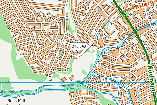 Kinver Street map (DY8 5AJ) - OS VectorMap District (Ordnance Survey)