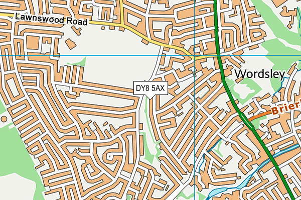 DY8 5AX map - OS VectorMap District (Ordnance Survey)