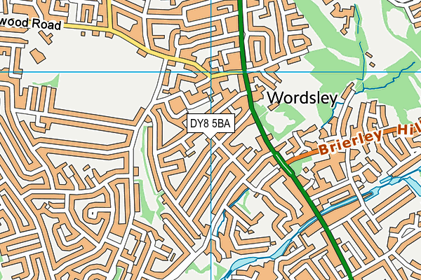 DY8 5BA map - OS VectorMap District (Ordnance Survey)