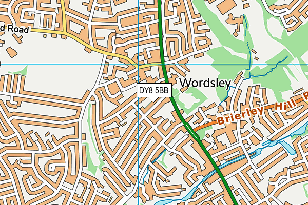 DY8 5BB map - OS VectorMap District (Ordnance Survey)