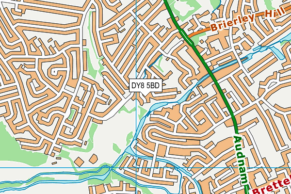 DY8 5BD map - OS VectorMap District (Ordnance Survey)
