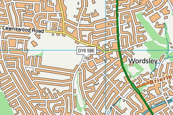 DY8 5BE map - OS VectorMap District (Ordnance Survey)