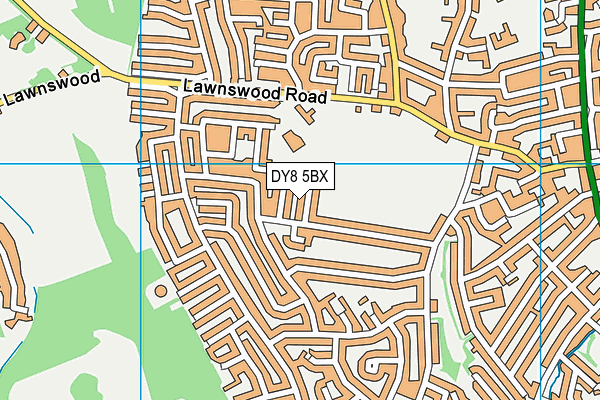 DY8 5BX map - OS VectorMap District (Ordnance Survey)