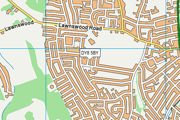 DY8 5BY map - OS VectorMap District (Ordnance Survey)