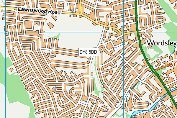 DY8 5DD map - OS VectorMap District (Ordnance Survey)