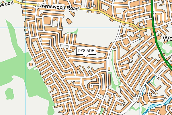 DY8 5DE map - OS VectorMap District (Ordnance Survey)