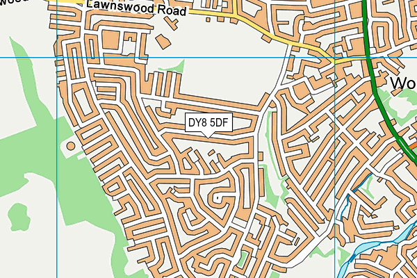 DY8 5DF map - OS VectorMap District (Ordnance Survey)