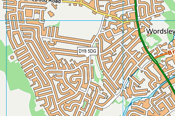 DY8 5DG map - OS VectorMap District (Ordnance Survey)