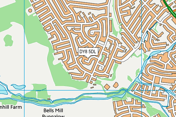 DY8 5DL map - OS VectorMap District (Ordnance Survey)