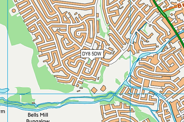 DY8 5DW map - OS VectorMap District (Ordnance Survey)