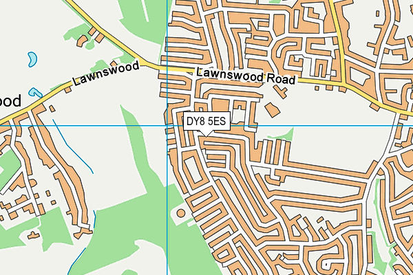 DY8 5ES map - OS VectorMap District (Ordnance Survey)
