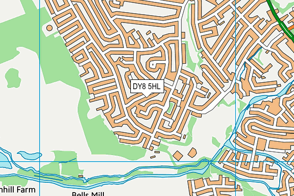 DY8 5HL map - OS VectorMap District (Ordnance Survey)
