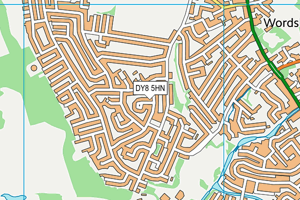DY8 5HN map - OS VectorMap District (Ordnance Survey)