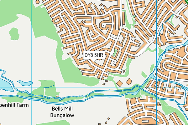 DY8 5HR map - OS VectorMap District (Ordnance Survey)