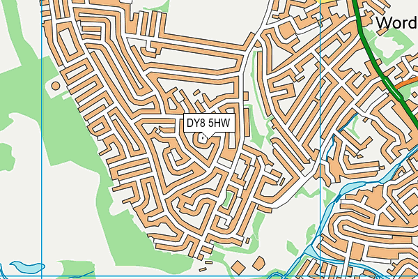 DY8 5HW map - OS VectorMap District (Ordnance Survey)