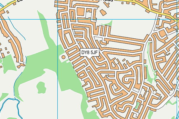DY8 5JF map - OS VectorMap District (Ordnance Survey)