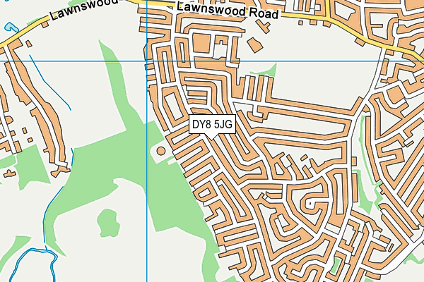 DY8 5JG map - OS VectorMap District (Ordnance Survey)