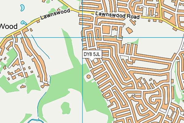 DY8 5JL map - OS VectorMap District (Ordnance Survey)